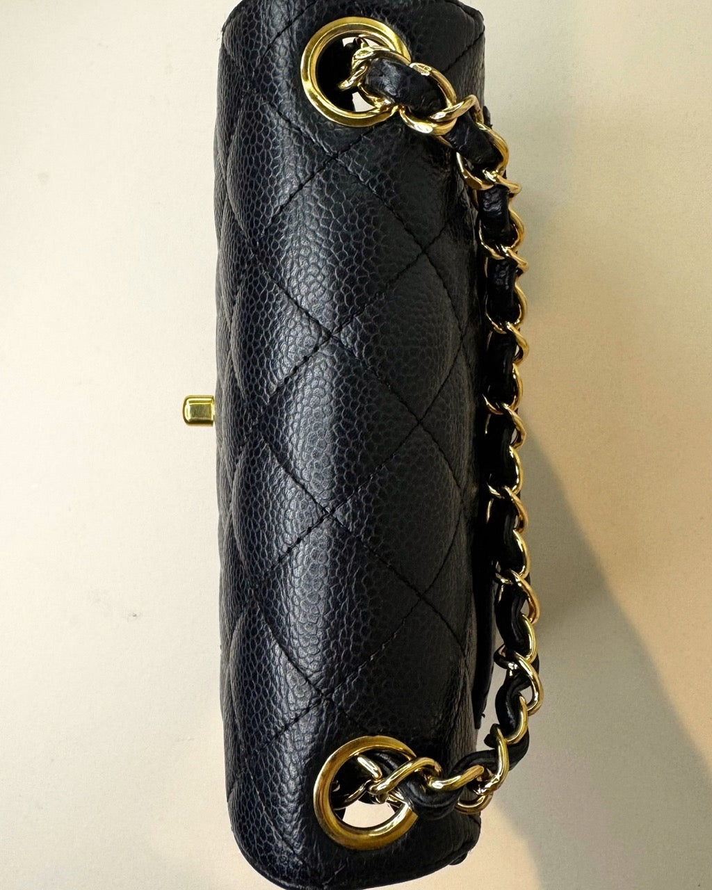 Chanel Mini Flap Bag Square Noire Caviar