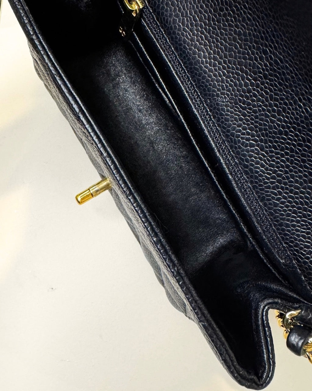 Chanel Mini Flap Bag Square Noire Caviar