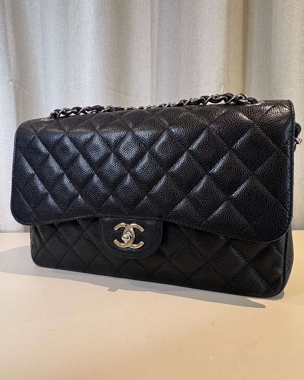 Chanel Flap Jumbo Bag Black