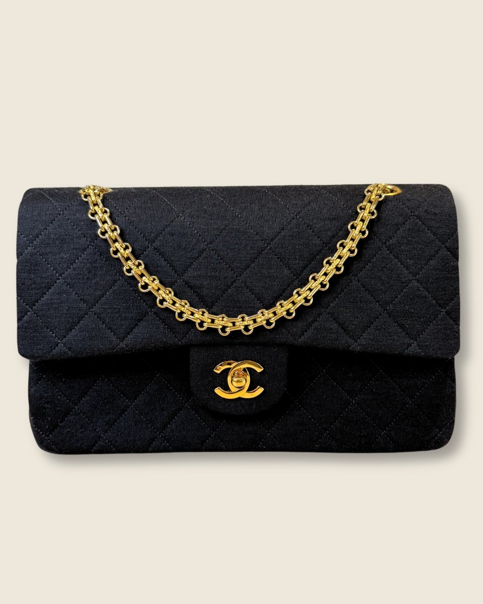 Chanel - Fabric Double Flap Bag Medium - Preloved Pieces