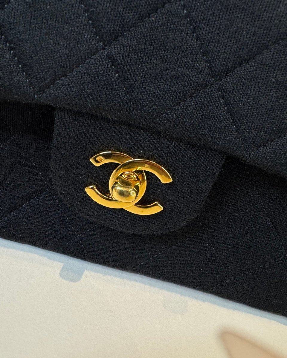 Chanel - Fabric Double Flap Bag Medium - Preloved Pieces