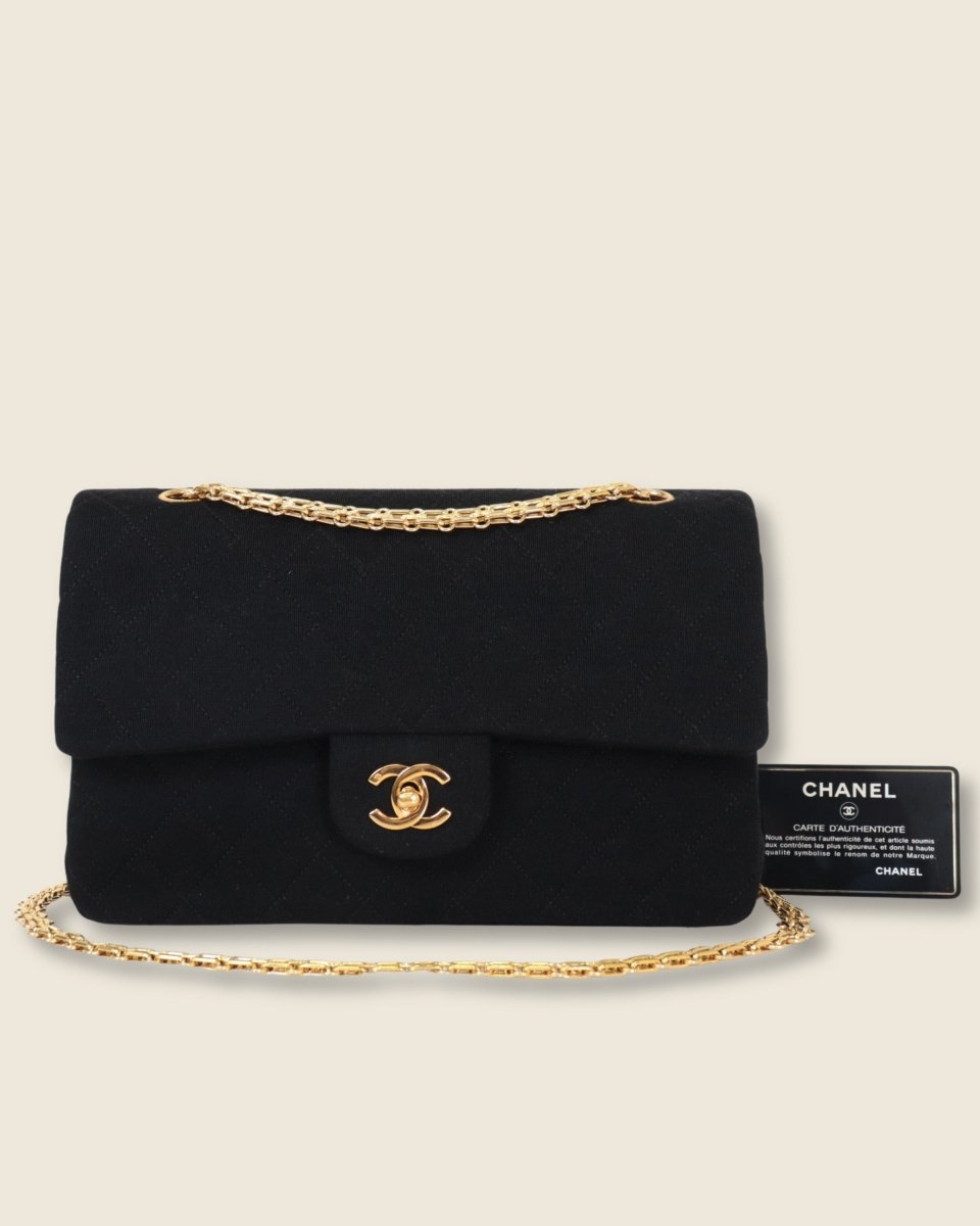 Chanel - Fabric Double Flap Bag Medium - Preloved Pieces