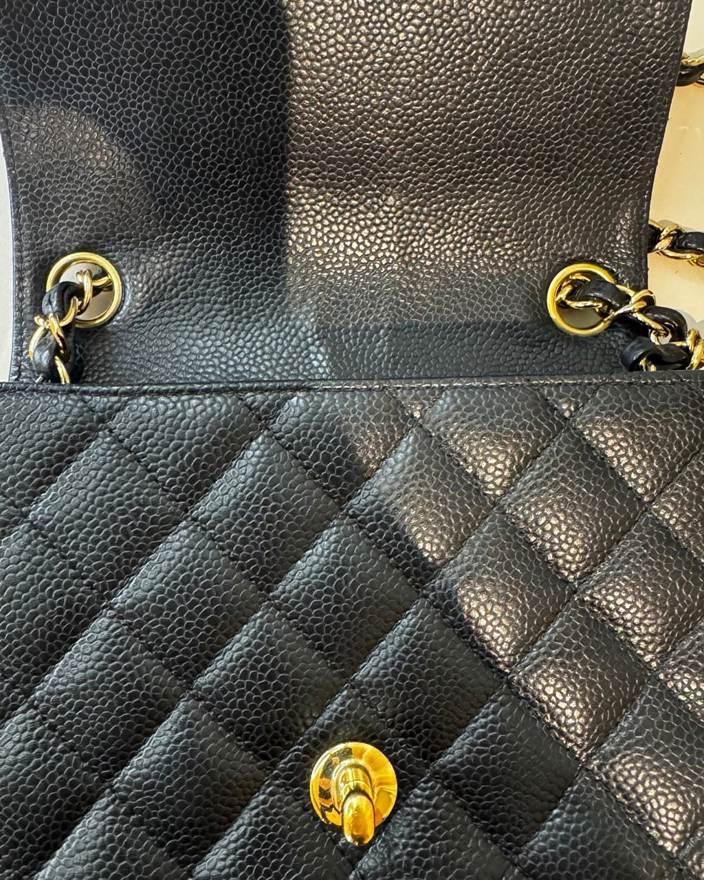 Chanel Mini Flap Bag Square Noire Caviar