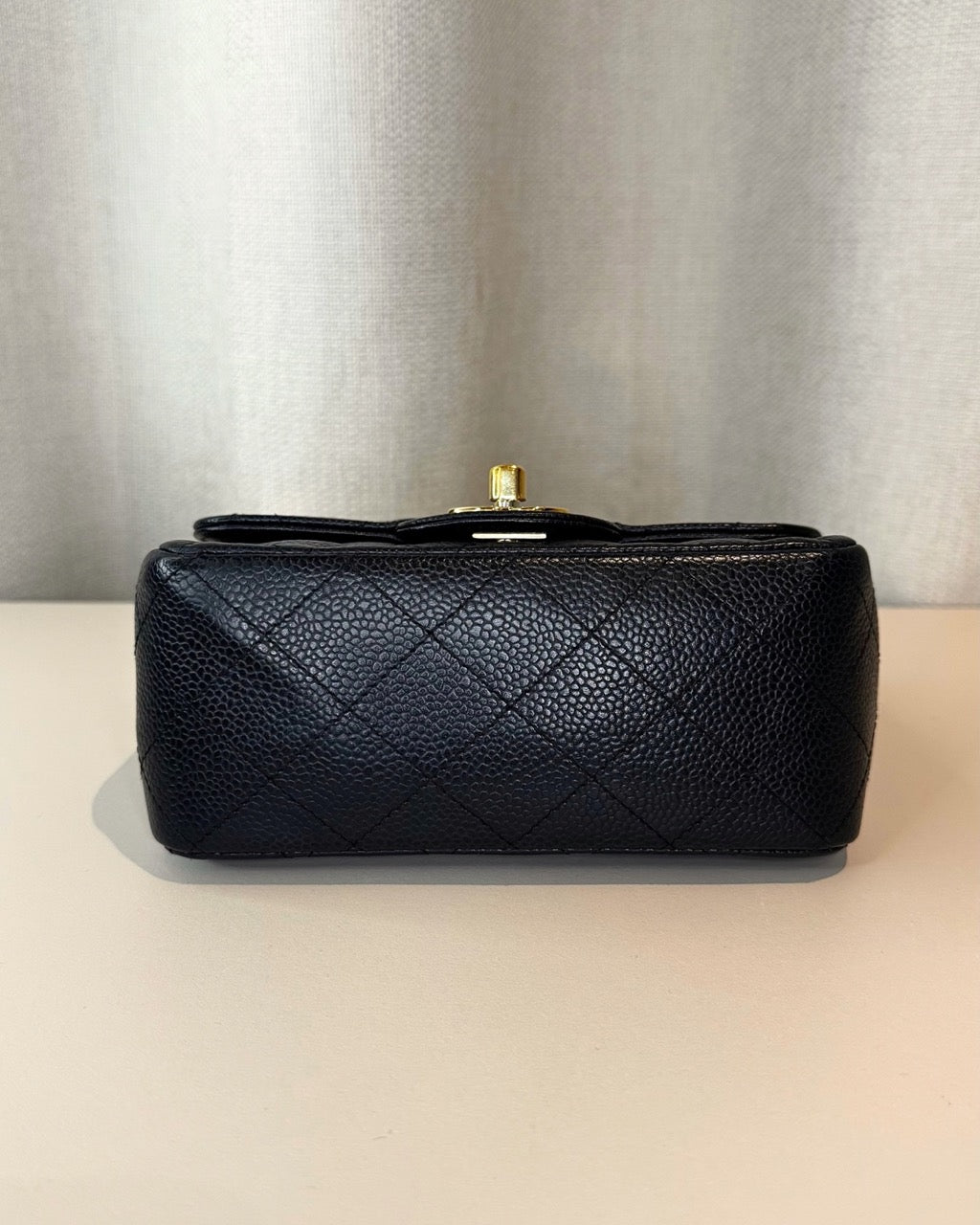 Chanel Mini Flap Bag Square Noire Caviar