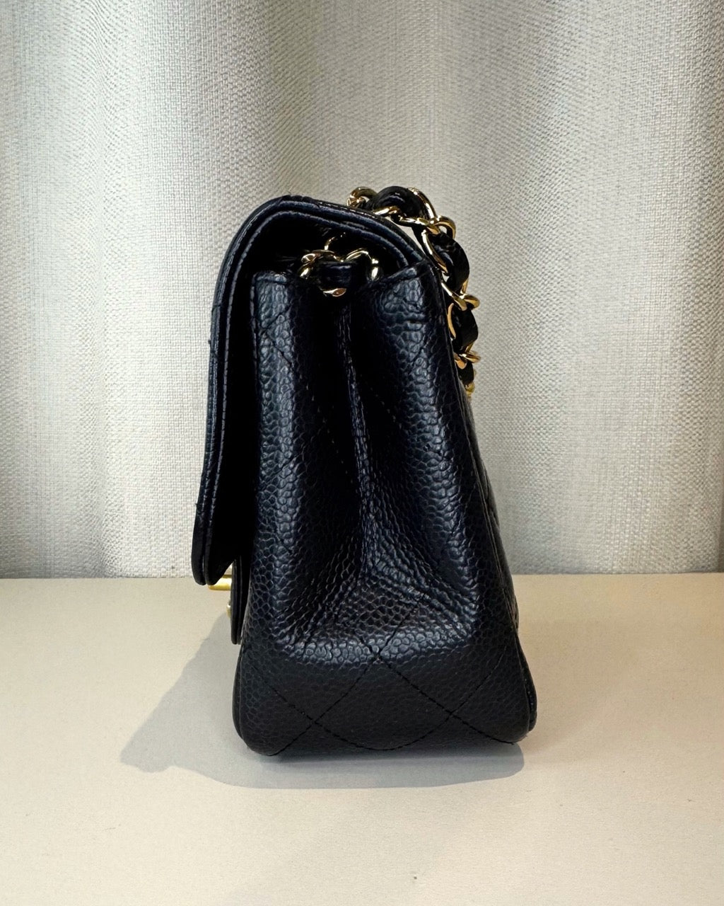 Chanel Mini Flap Bag Square Noire Caviar
