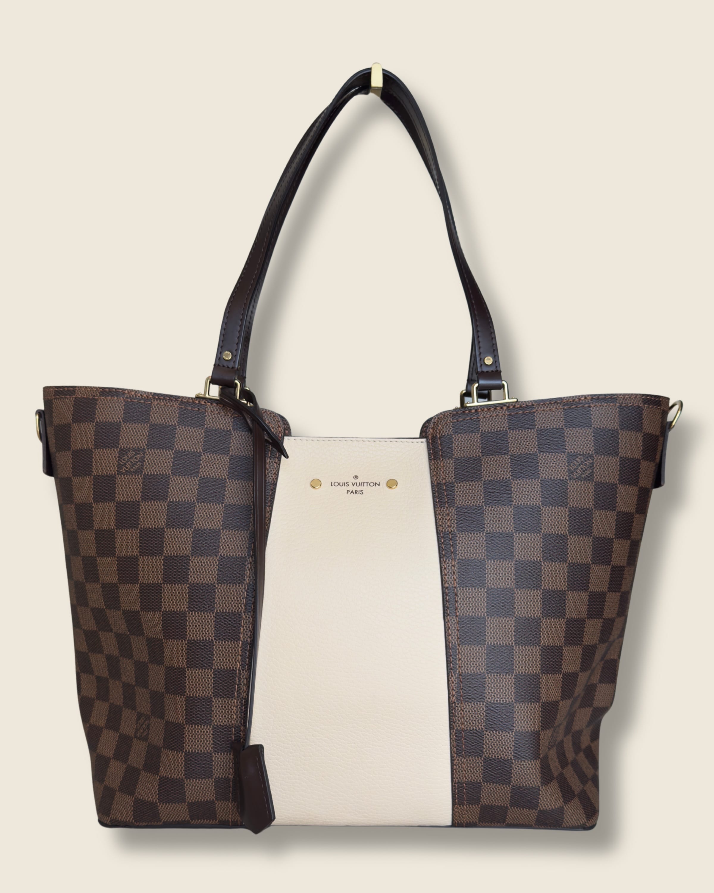 Jersey Tote Bag Damier Ebene Cream