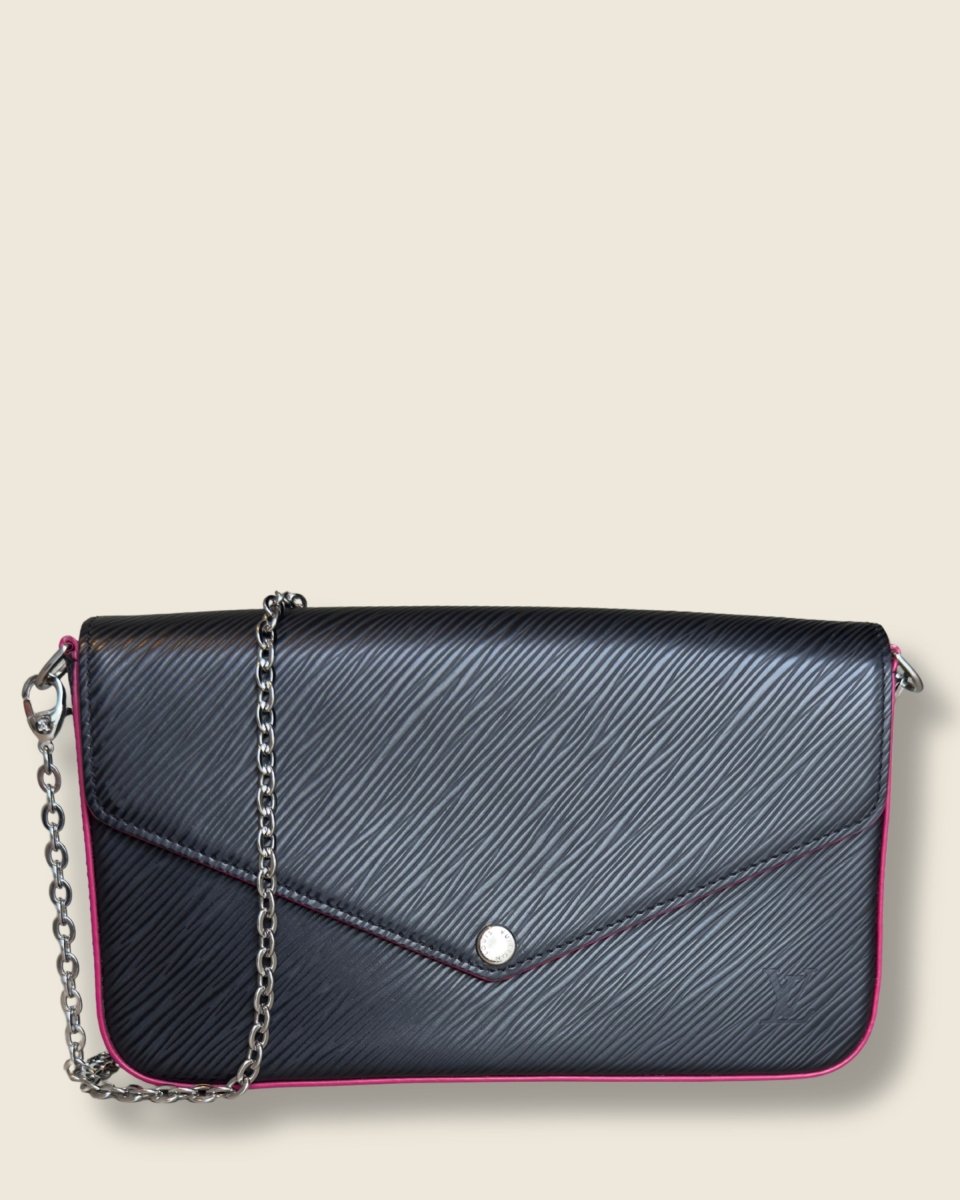 Louis Vuitton - Pochette Felicie Zwart Epi Leer - Preloved Pieces