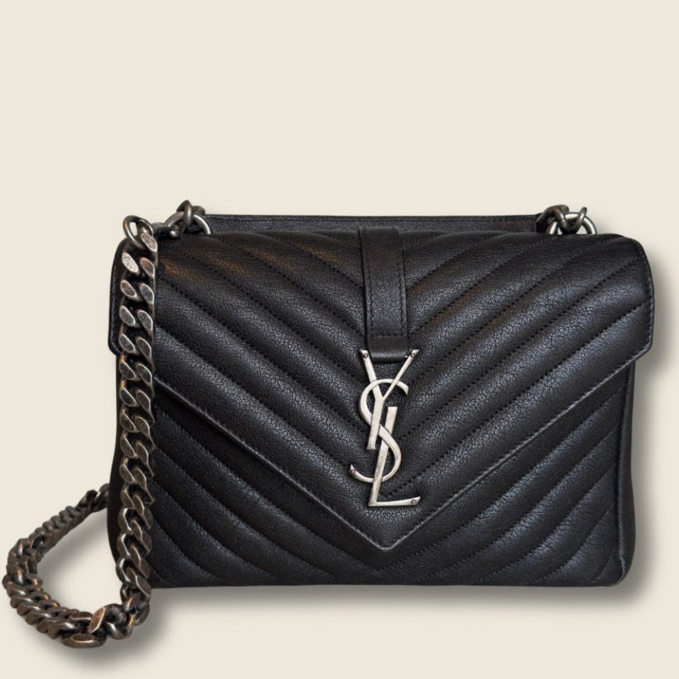 saint laurent - College Bag Zwart Medium - Preloved Pieces