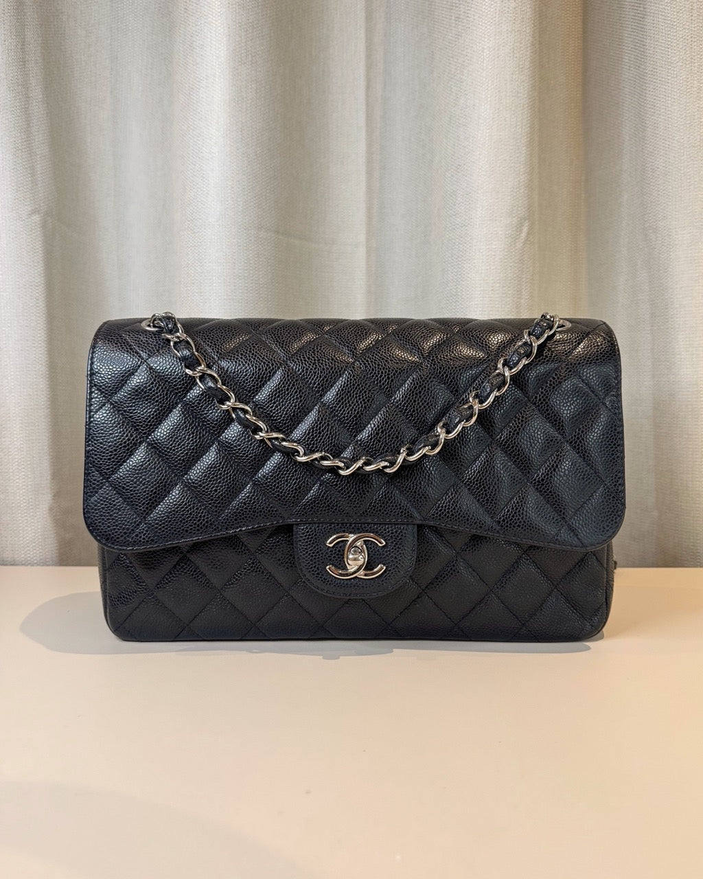 Chanel Flap Jumbo Bag Black